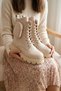 Zrjb01 Premium Lace-Up Zippered Orthopedic Bagged Cream Women's Boots