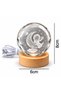 3D Led Lighted Astronaut Figurine Glass Globe with Wooden Stand - Night Light - 4