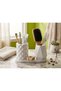 Bathroom Set with Tray: Toothbrush Holder, Toothpaste Dispenser, Makeup Organizer