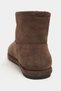 Nemesis Dark Beige Suede Leather Flat Sole Plush Lined Women's Ankle Boots - 6