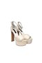 White Satin 13.5 cm Platform Heel Wedding Dress Shoes