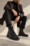 Di̇ara Genuine Leather Men's Casual Winter Boots with Laces and Zipper - 8