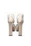 White Satin 13.5 cm Platform Heel Wedding Dress Shoes - 4