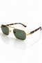 Eşref Unisex Ultra Light Uv400 Filtered Khaki Green Leopard Frame Sunglasses - 5