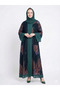 Rizqé Emerald Serenity Green Sheer Chiffon Abaya Set