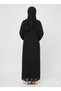 Rizqé Obsidian Bloom Black Embroidered Abaya - 3