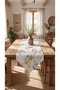 Duck Fabric Triangular Runner 40X130 cm – Eucalyptus Leaf Pattern, Water Repellent Stain-Resistant Decorative Table Runner - 2