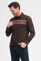 Men's Polo Neck Long Sleeve Sweatshirt - 5
