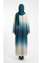 Rizqé Azure Teal Ombre Shimmer Abaya Set - 6