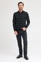 Men's Polo Neck Long Sleeve Sweatshirt - 8