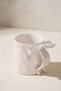 Ruban Bowknot Handle Luster White Ceramic Mug 350 ml Gift Coffee Cup - 4