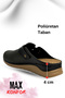 Women's Slippers – Closed Toe Sabo Style Anatomical Women's Leather Slippers Black - 5