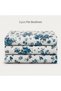 Blue Floral Print Double Bedsheet Set with 2 Pillow Covers - 7