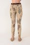 Belt-Detained Flower-Patterned Pants - 4