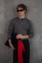 Men's Ribbed Henley Collar Buttoned Knit Sweater - 5