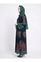 Rizqé Emerald Serenity Green Sheer Chiffon Abaya Set - 2