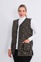 Black Cream Leopard Vest Fleece - 5