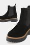 Women's Black Nubuck Genuine Natural Leather Thick Heel Elastic Boots & Booties, Size 36-41 - 4
