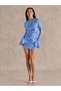 Rochie mini, albastru - 6