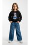 Girl's Baby Figure Printed 2-Piece Set Top Sweatshirt Bottom Jeans