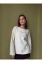 Women's Stone Embellished Wide Collar Long Sleeve Sweater - 4