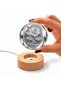 3D Led Lighted Rose Figured Glass Globe with I Love You Written on Wooden Stand - Night Light - 5