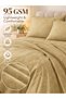 Bedsheet Set, Beige Floral Pattern, 100% Cotton, 95 GSM - 3