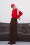 Women's Comfortable Fit Pants with Elastic Waist and Pockets - 3