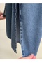 Baharbanu Tunic Long Trousers Denim Set-Ml1027 Blue - 6