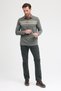Men's Polo Neck Long Sleeve Sweatshirt - 8