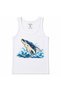 Vibrant Humpback Whale Breach Graphic Athletic Cotton Tank Top