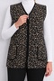 Black Cream Leopard Vest Fleece - 2