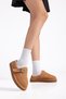 Adri Women's Buckle Detailed Suede Slippers with Fur Inside, Tan - 2