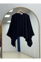 Dilendam Asymmetric Cut Slit Short Blouse-Eu3515 Black - 2