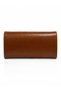 Stylish Design Wallet with Zippered Coin Compartment, Card Holder and Phone Compartment, Matte Brown - 2