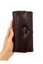 Stylish Design Wallet with Zippered Coin Compartment, Card Holder and Phone Compartment, Brown