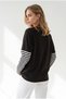 Women's Brown Blouse with Sleeve Detail and Soft Texture Blz-19003487 - 2