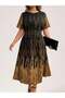 Rochie midi, mix culori