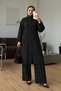 Bürümcük Fabric Buttoned Tunic Set with Pants (Suitable for Hijab)