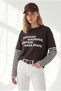 Women's Brown Blouse with Sleeve Detail and Soft Texture Blz-19003487