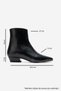 Ashley Black Leather Women's Heeled Boots - 4
