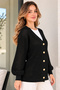Openwork Mercerized Cardigan N3345 Black