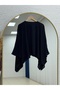 Dilendam Asymmetric Cut Slit Short Blouse-Eu3515 Black - 6