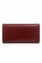 Stylish Design Wallet with Zippered Coin Compartment, Card Holder and Phone Compartment, Burgundy - 5