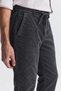 Men's Anthracite Ocean Velvet Trousers with Half Elastic Waist - 3
