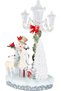New Year's Decoration Lighted Street Lamp and Snowman White 18X30 Cm. - 4