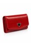 Stylish Design Wallet with Zippered Coin Compartment, Card Holder and Phone Compartment Red - 4