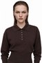 Polo collar knitwear sweater wide leg pants two-piece set - 3