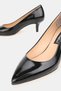 Women's Black Patent Leather Genuine Leather Short Heel Stiletto Shoes, Size 33-42 - 3