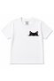 Peeking Cat Eyes Graphic Kids Cotton T-Shirt